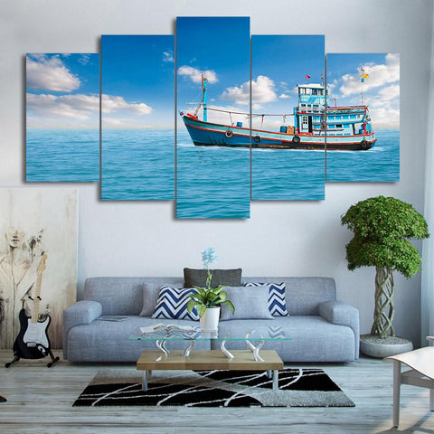 Photo Sailing Fishing Boat Blue Sky Sea View - Mystikz Gaming