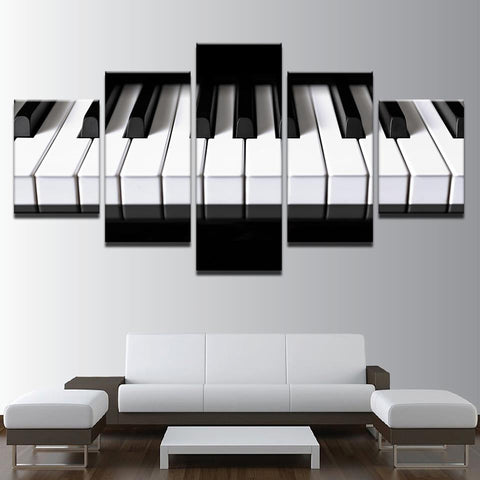 Black White Piano Keys Music - Mystikz Gaming