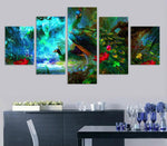 Art Live Wallation Colorful Peacocks Landscape Oil - Mystikz Gaming