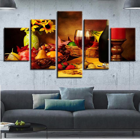 Fruit And Food Wine Glass Kitchen & Restaurant - Mystikz Gaming